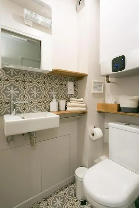 Romantic Brand New Suite In Central Paris, Bathroom, Kitchen Apartment Paris